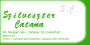 szilveszter catana business card